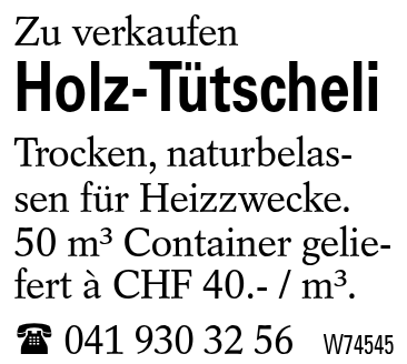 Holz-Tütscheli
