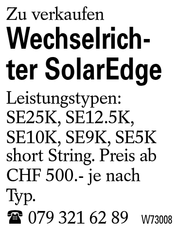 Wechselrichter SolarEdge