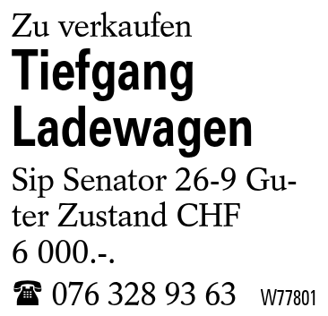Tiefgang Ladewagen