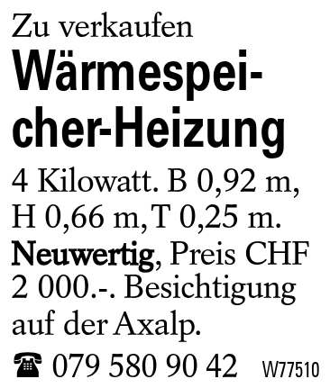 Wärmespeicher-Heizung