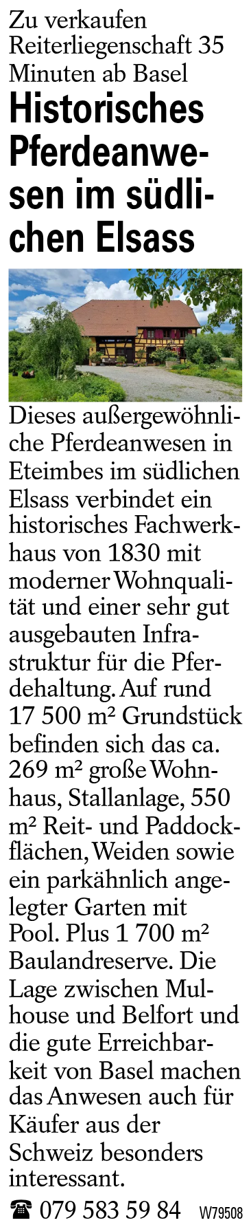 Historisches Pferdeanwesen im südlichen Elsass