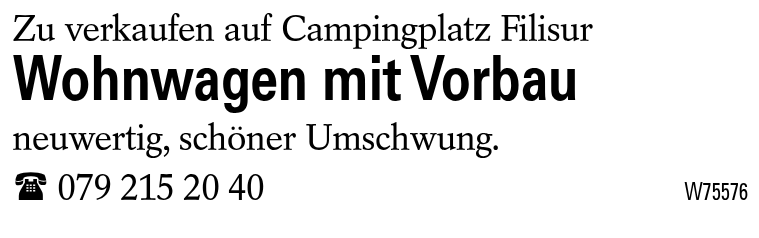 Wohnwagen mit Vorbau