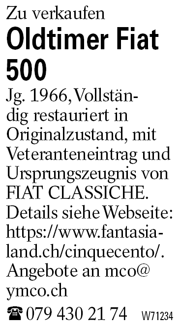 Oldtimer Fiat 500