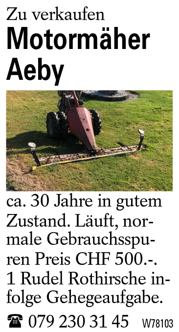 Motormäher Aeby