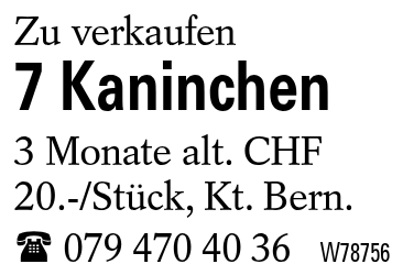 7 Kaninchen