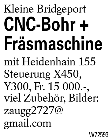 CNC-Bohr + Fräsmaschine