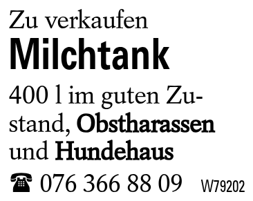 Milchtank