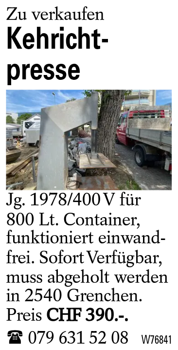 Kehrichtpresse
