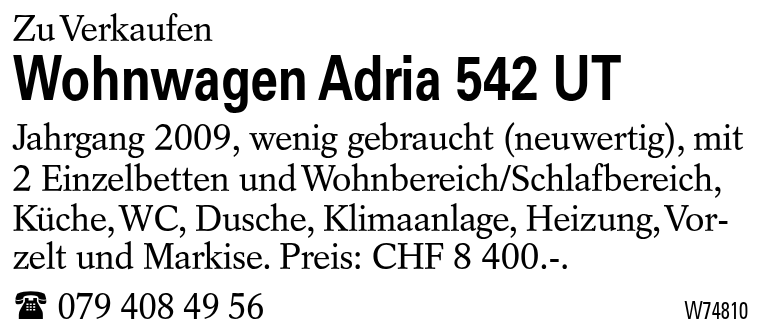 Wohnwagen Adria 542 UT