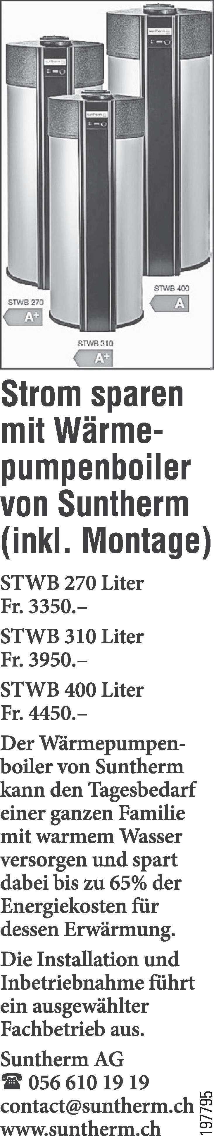 Strom sparen mit Wärmeboiler