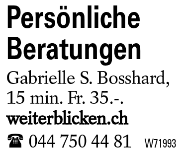 Persönliche                      Beratungen