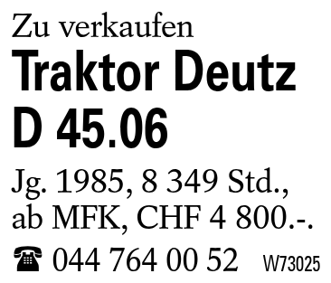 Traktor Deutz D 45.06