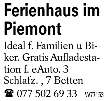 Ferienhaus im Piemont