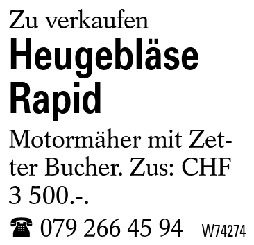 Heugebläse Rapid
