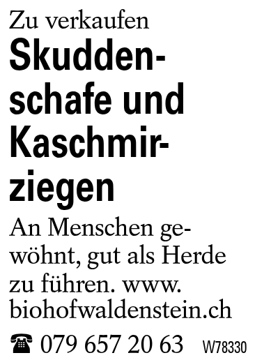 Skuddenschafe und Kaschmir-ziegen