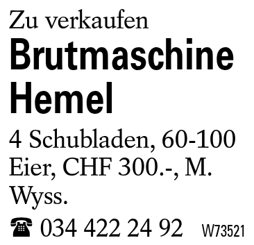 Brutmaschine Hemel