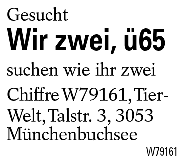 Wir zwei, ü65