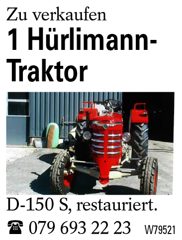 1 Hürlimann-Traktor