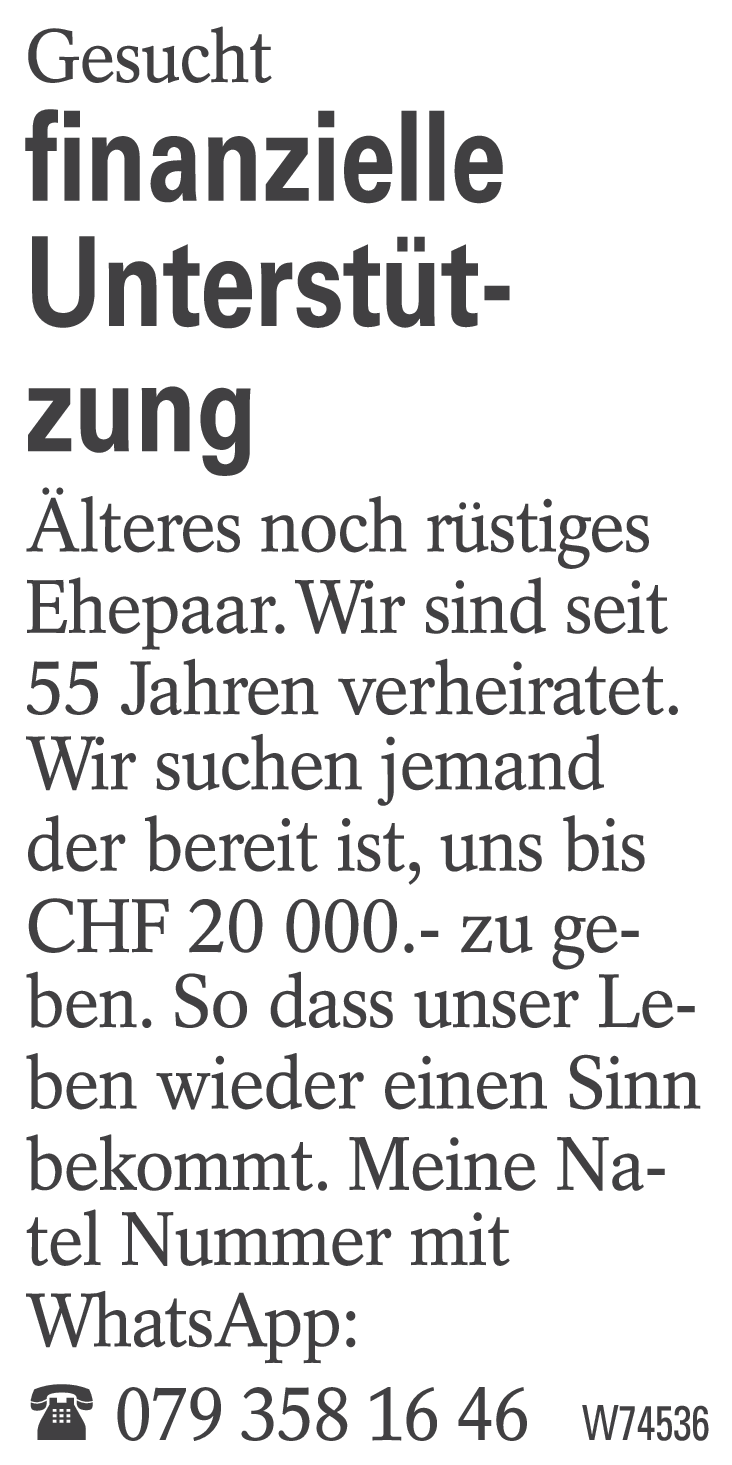 finanzielle Unterstützung
