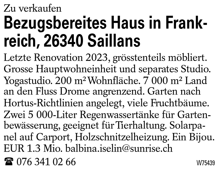 Bezugsbereites Haus in Frankreich, 26340 Saillans