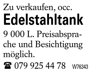 Edelstahltank