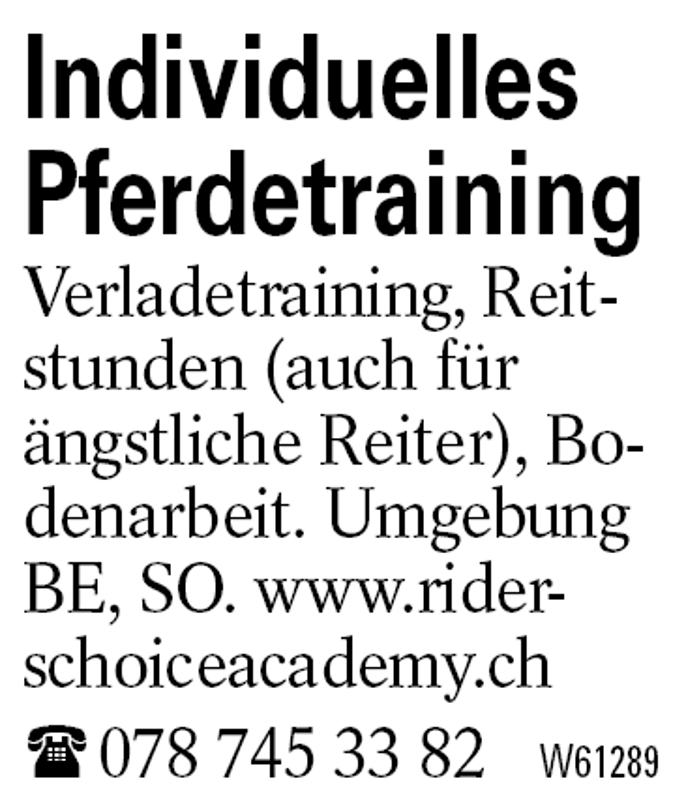 Individuelles Pferdetraining