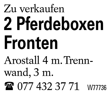 2 Pferdeboxen Fronten