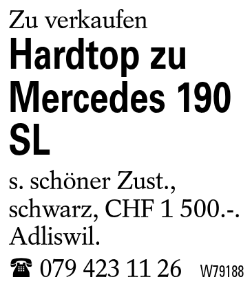 Hardtop zu Mercedes 190 SL