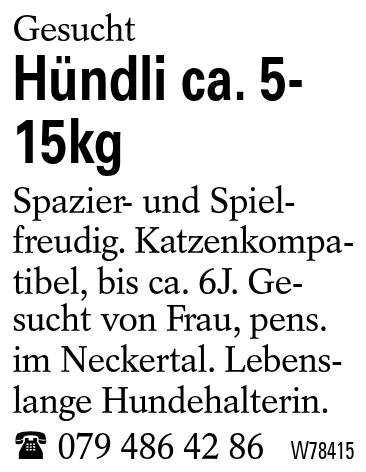 Hündli ca. 5-15kg