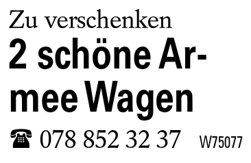 2 schöne Armee Wagen