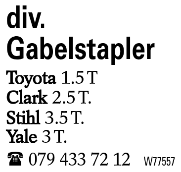div. Gabelstapler