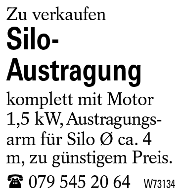 Silo-                      Austragung