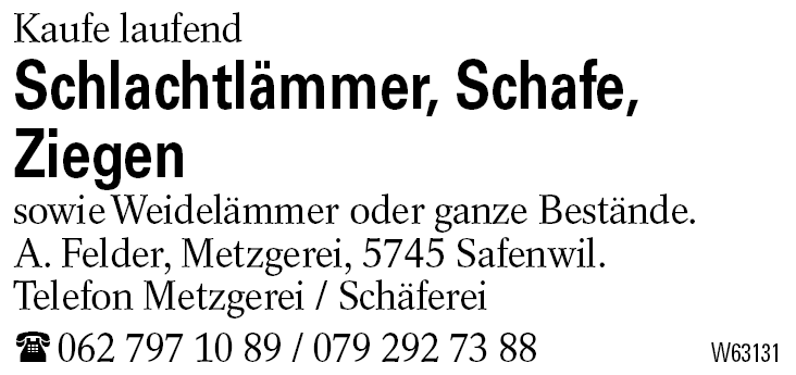 Schlachtlämmer, Schafe, Ziegen