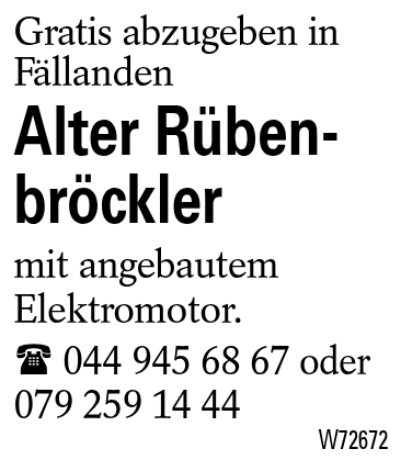Alter Rüben-bröckler