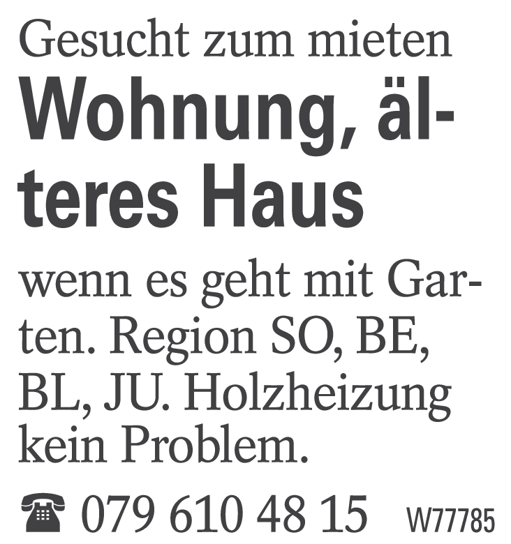 Wohnung, älters Haus