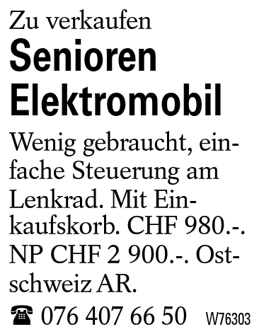 Senioren Elektromobil