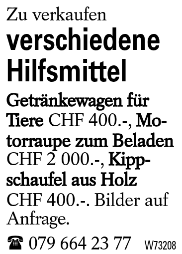 verschiedene Hilfsmittel