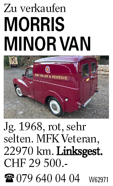 MORRIS                  MINOR VAN