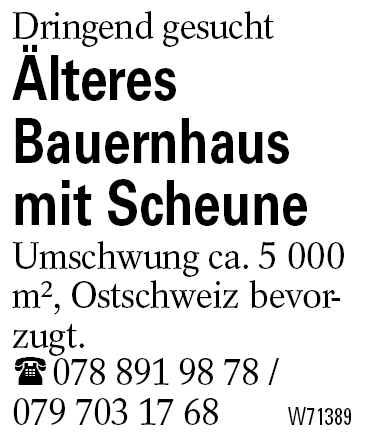 Älteres              Bauernhaus mit Scheune