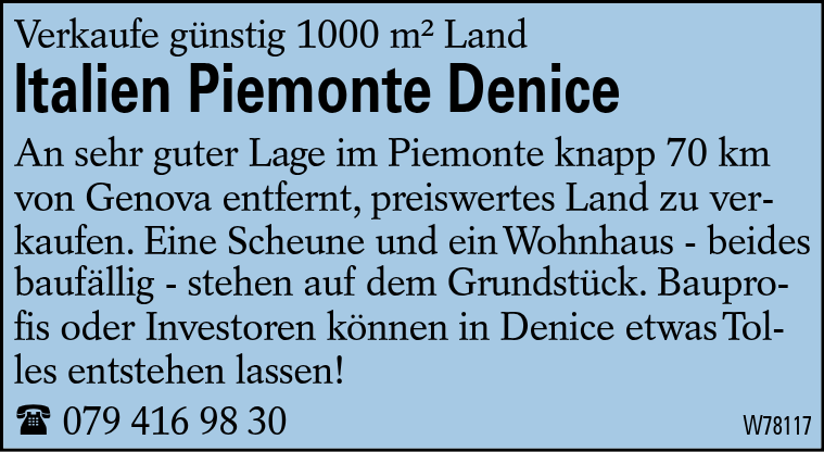 Italien Piemonte Denice