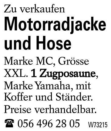 Motorradjacke und Hose