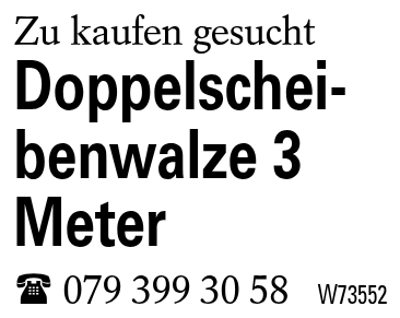 Doppelscheibenwalze 3 Meter