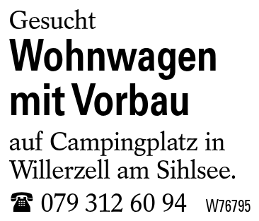 Wohnwagen mit Vorbau