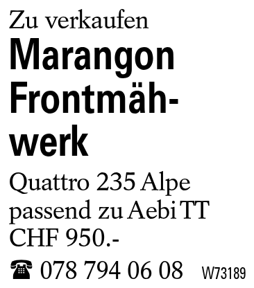 Marangon Frontmähwerk