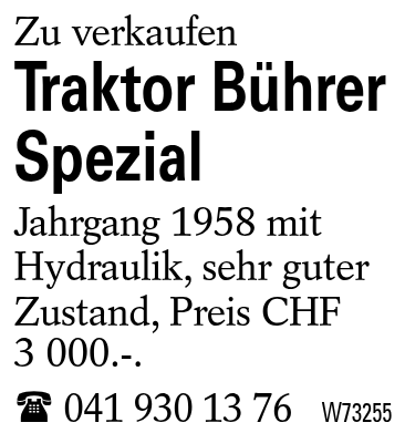 Traktor Bührer Spezial