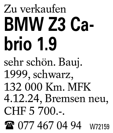 BMW Z3 Cabrio 1.9