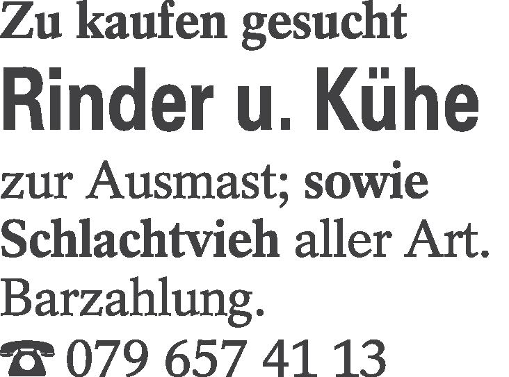 Zu kaufen gesucht