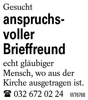 anspruchs-voller Brieffreund
