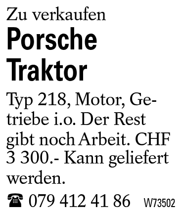 Porsche Traktor