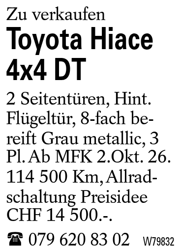 Toyota Hiace 4x4 DT